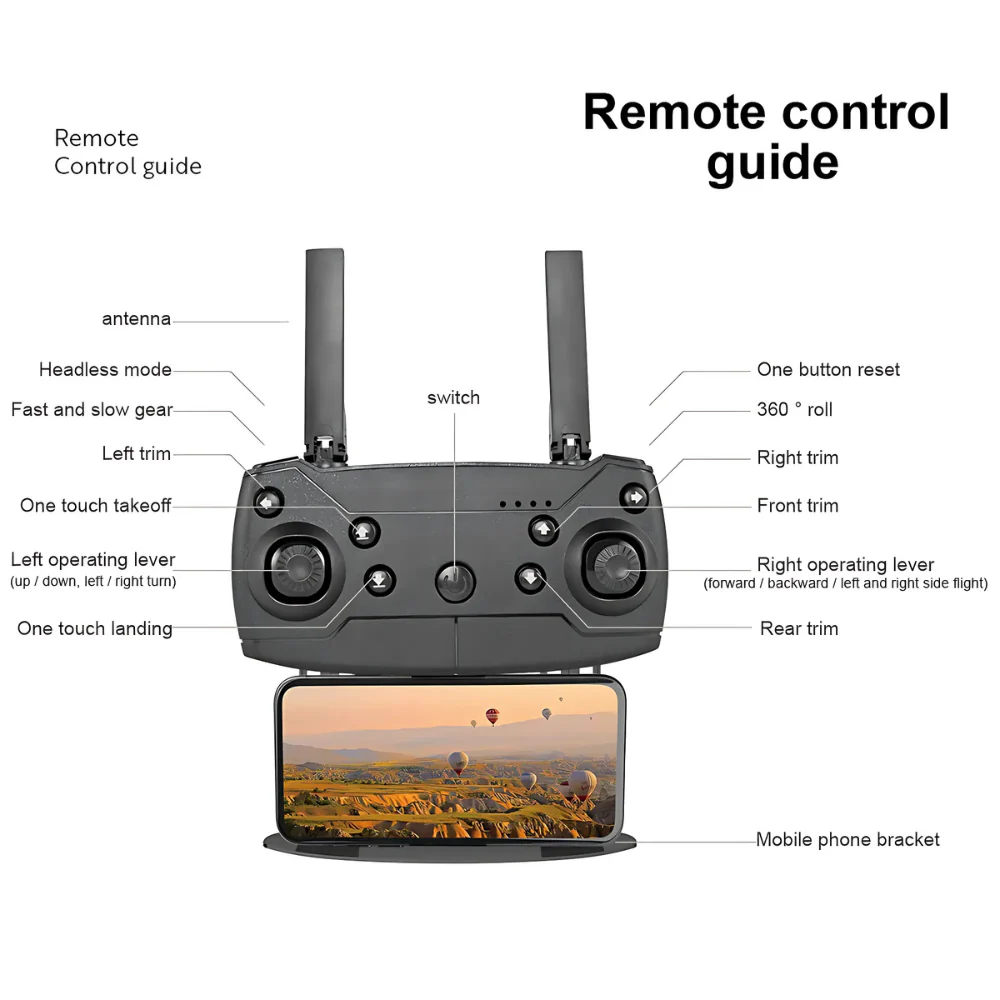 E99 KIDS DRONE | DUAL CAMERA | REMORT CONTROL | MOBILE CONTROL - Image 2