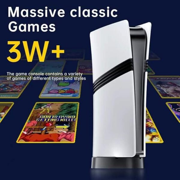 GS5 Pro Classic TV Video Game Console with 30000 Games and 1080 Output with 53 Simulators for PSP Games Play 4K HD Output with 53 Emulators Exclusive Edition-Dual Controllers Included - Image 4