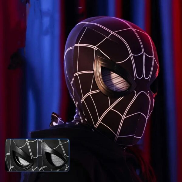 New Spider-man:no Way Home Spider Man Mask Luxury Helmet Rechargeable Remote Eyes Movable Mask Cosplay Decoration Gift Toys - Image 2
