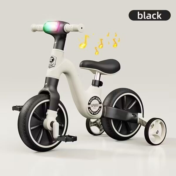 Multi-Functional Three-Purpose Kids' Balance Bike, Suitable for Boys and Girls with Trike/Bicycle Modes, Detachable Pedals Included - Birthday Gift Idea (Battery Not Included) - Image 9