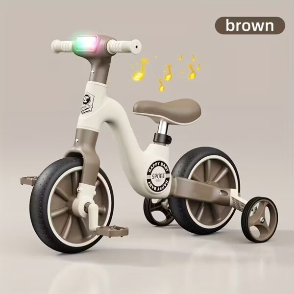 Multi-Functional Three-Purpose Kids' Balance Bike, Suitable for Boys and Girls with Trike/Bicycle Modes, Detachable Pedals Included - Birthday Gift Idea (Battery Not Included) - Image 3