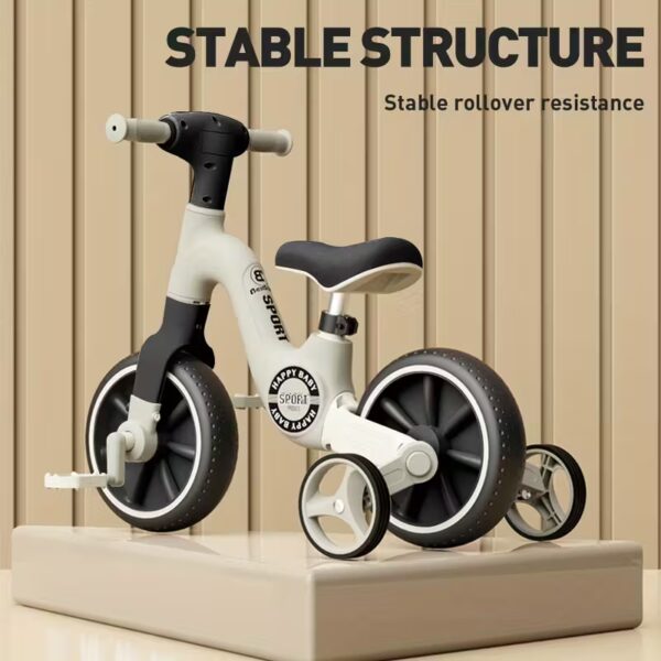 Multi-Functional Three-Purpose Kids' Balance Bike, Suitable for Boys and Girls with Trike/Bicycle Modes, Detachable Pedals Included - Birthday Gift Idea (Battery Not Included) - Image 8