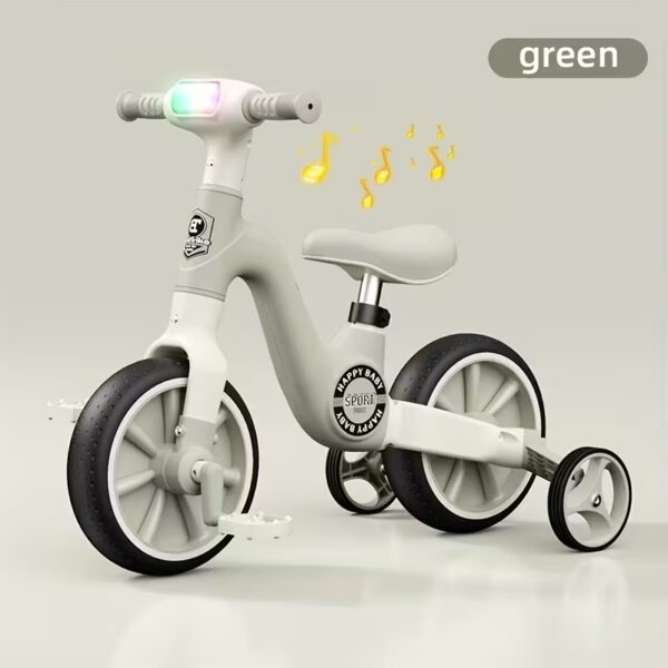 Multi-Functional Three-Purpose Kids' Balance Bike, Suitable for Boys and Girls with Trike/Bicycle Modes, Detachable Pedals Included - Birthday Gift Idea (Battery Not Included) - Image 2