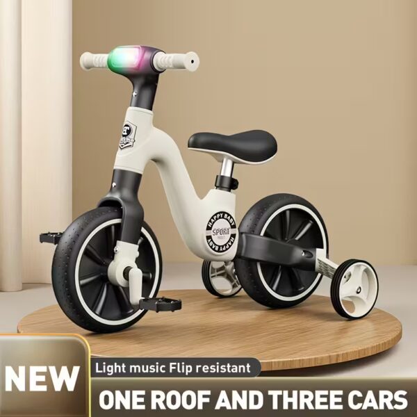 Multi-Functional Three-Purpose Kids' Balance Bike, Suitable for Boys and Girls with Trike/Bicycle Modes, Detachable Pedals Included - Birthday Gift Idea (Battery Not Included) - Image 7