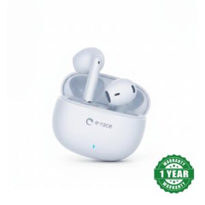 VIBE BUDS WHITE | E-Race BT Wireless Earbud | 1 year Warranty | Airbuds