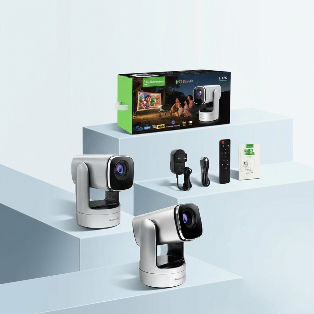 SMARTBARRY HT26 SMART LCD PROJECTOR WITH ANDROID | 4K SUPPORTED PORTABLE HOME THEATER | AUTO FOCUS & KEYSTONE, 5G WIFI, BLUETOOTH | BUILT-IN BATTERY - Image 2