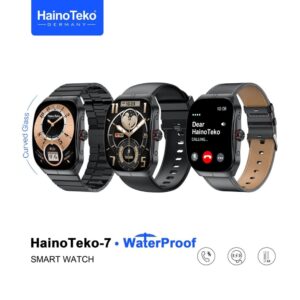 HAINOTEKO - 7 AMOLED CURVED GLASS SMART WATCH | 3 PAIR STRAP