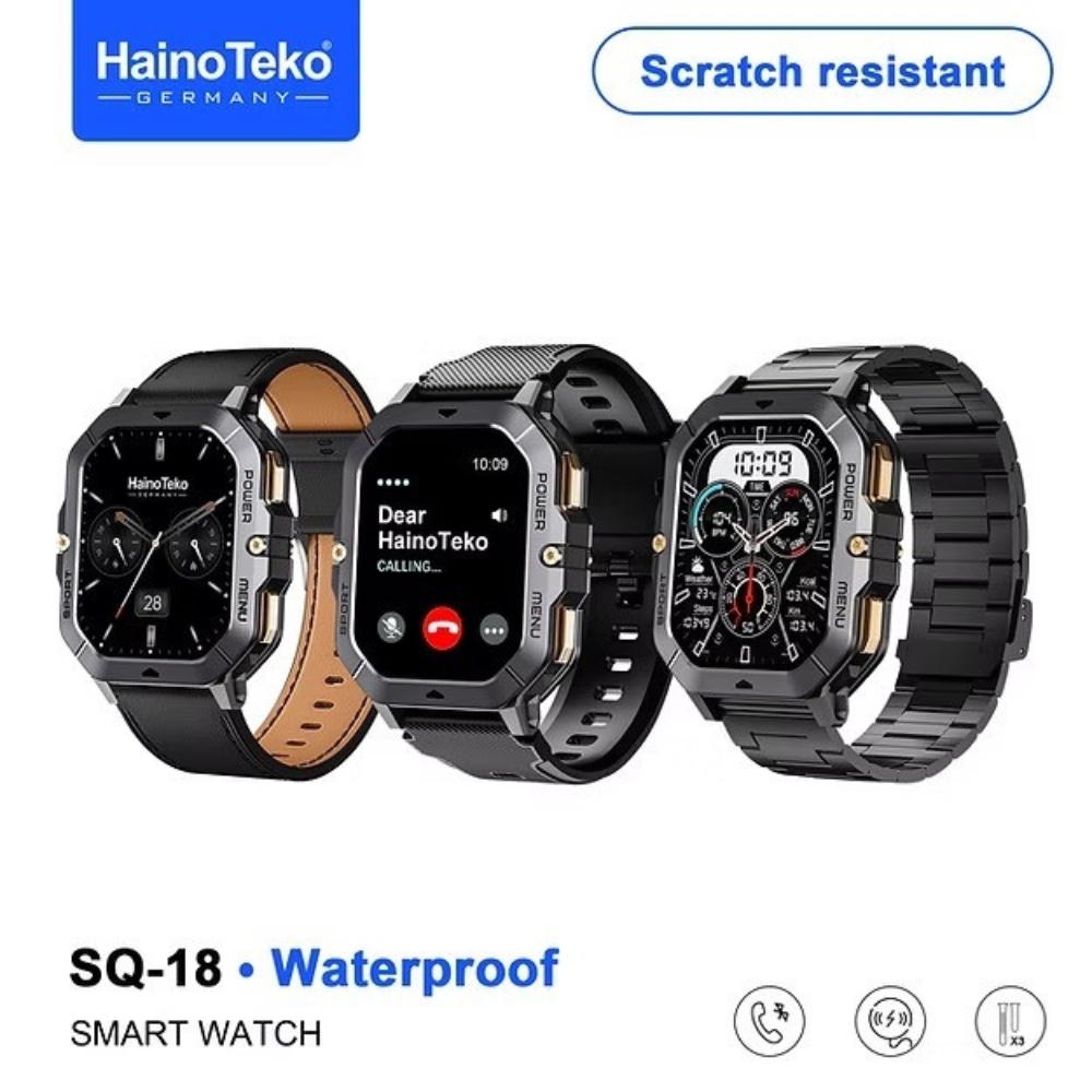 HAINOTEKO SQ-18 SMART WATCH | BT CALL | 3 PAIRS STRAP - Image 2